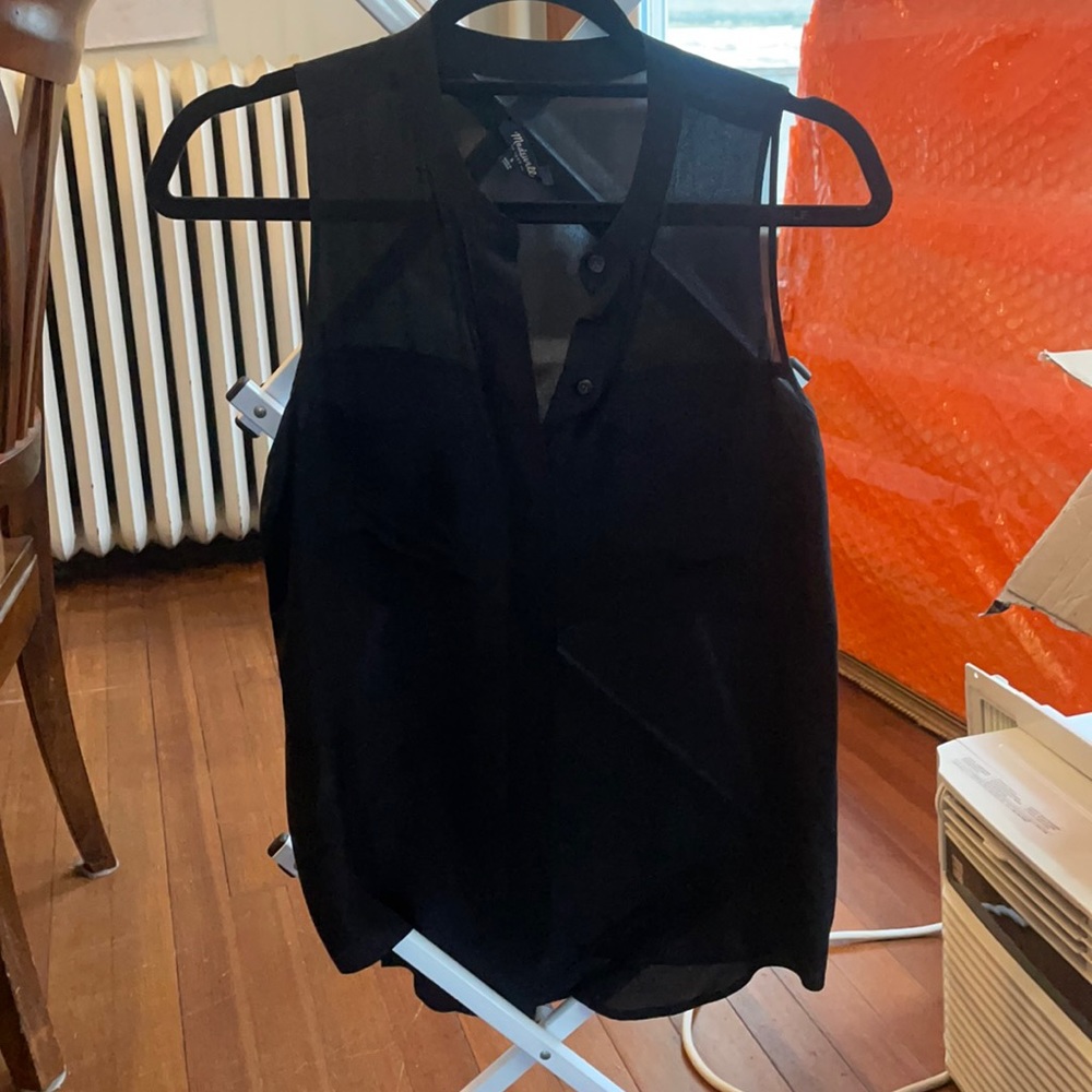 Black silk madewell shirt